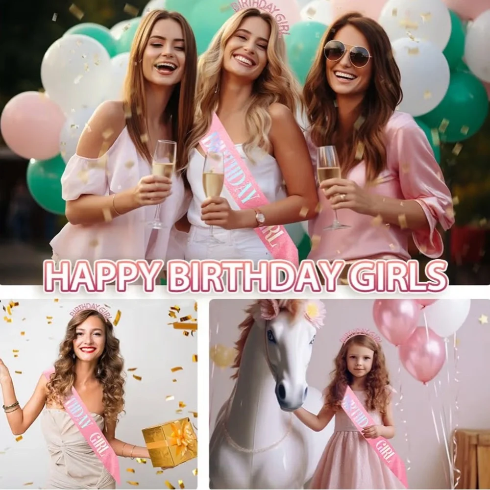 10th Birthday Girl Tiara Sash Shirt Party Outfit Favors NWT Bundle